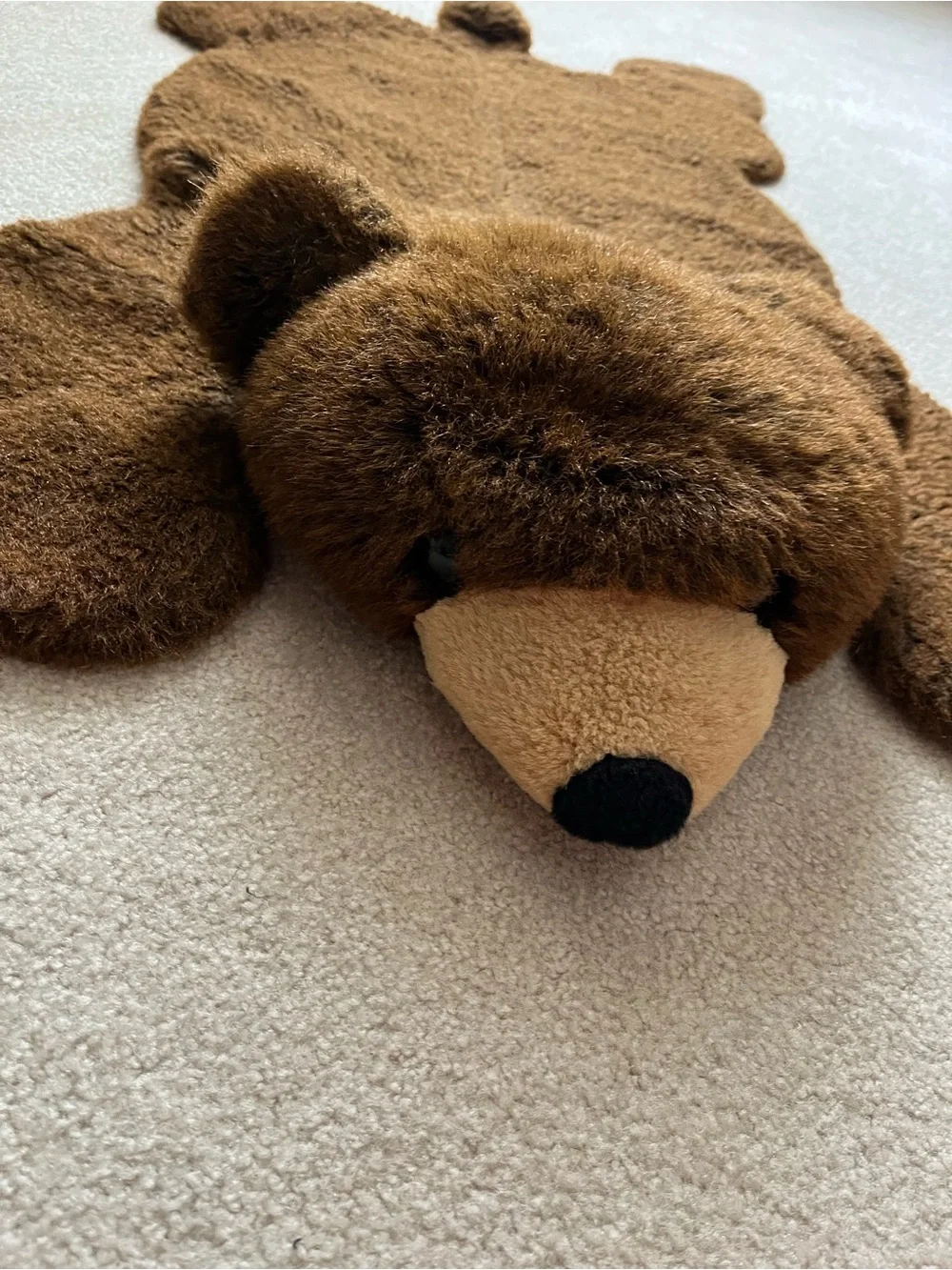 Brown Bear Faux Bearskin Rug